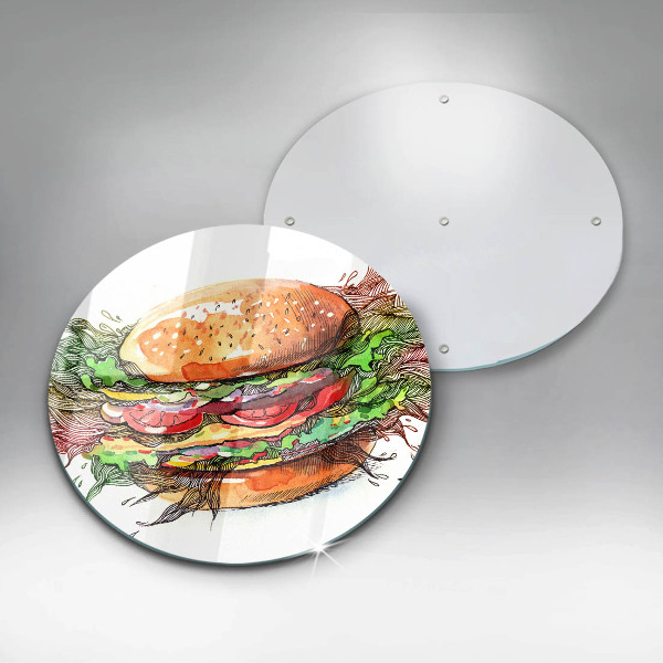 Protection plaque induction Dessin de hamburger