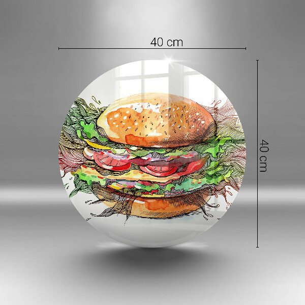 Protection plaque induction Dessin de hamburger