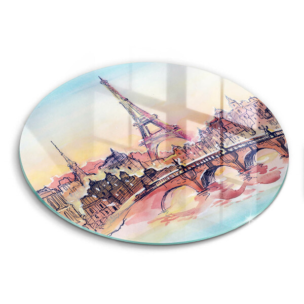 Protection plaque induction Paysage de Paris Tour Eiffel