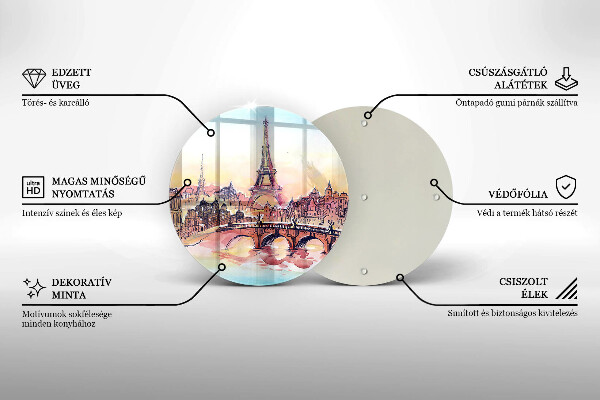 Protection plaque induction Paysage de Paris Tour Eiffel