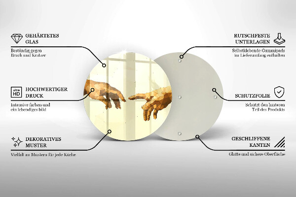 Protection plaque induction Création des mains d'Adam