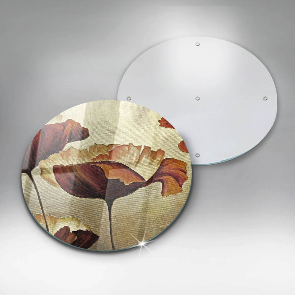 Protection plaque induction Fleurs de bohème peintes