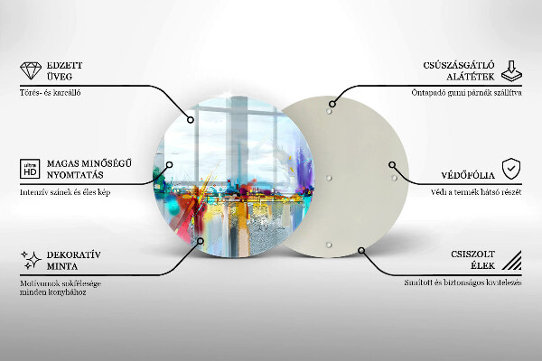 Protection plaque induction Abstraction peinte