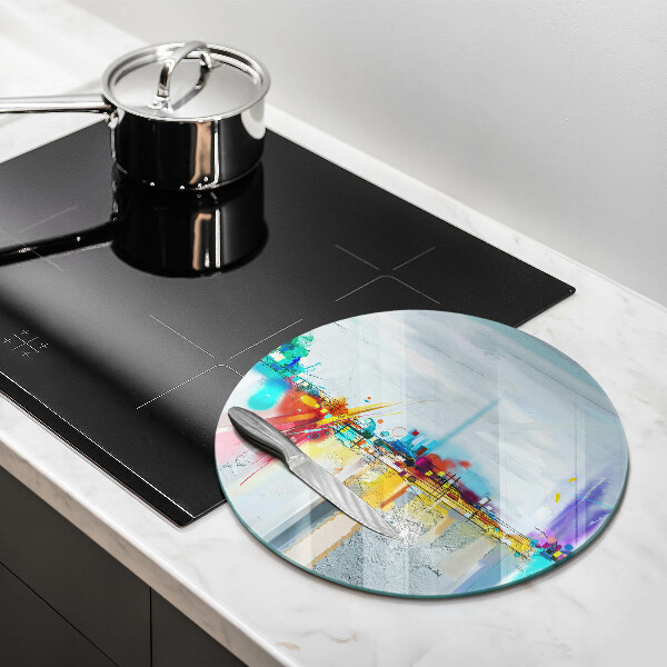 Protection plaque induction Abstraction peinte