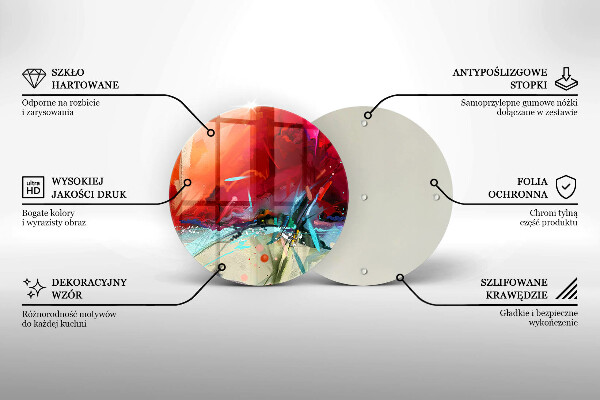 Protection plaque induction Abstraction peinte