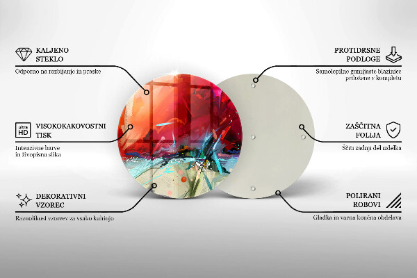 Protection plaque induction Abstraction peinte