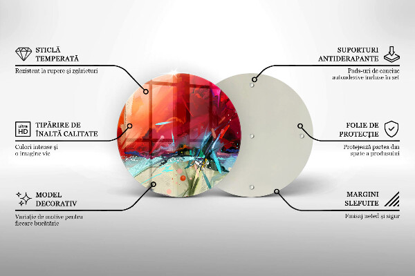 Protection plaque induction Abstraction peinte