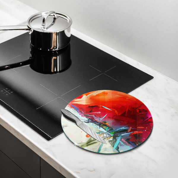 Protection plaque induction Abstraction peinte