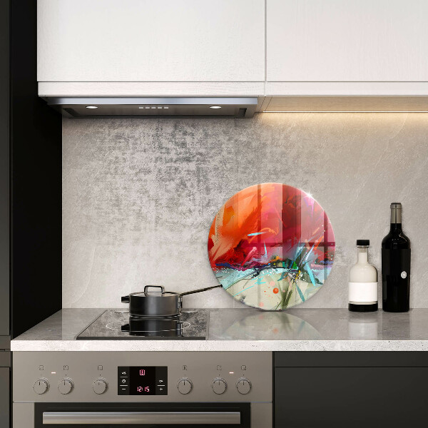 Protection plaque induction Abstraction peinte