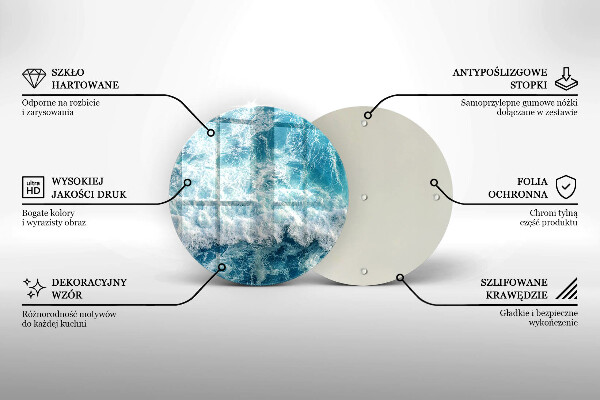 Protection plaque induction Vagues d'eau de mer