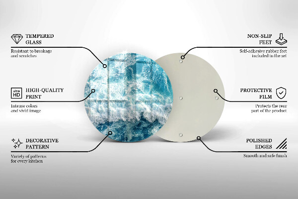 Protection plaque induction Vagues d'eau de mer