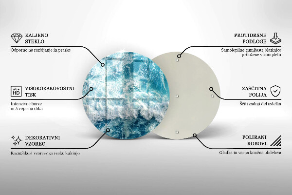 Protection plaque induction Vagues d'eau de mer