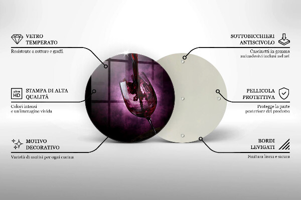 Protection plaque induction Un verre de vin