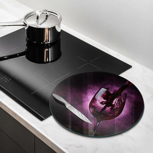 Protection plaque induction Un verre de vin