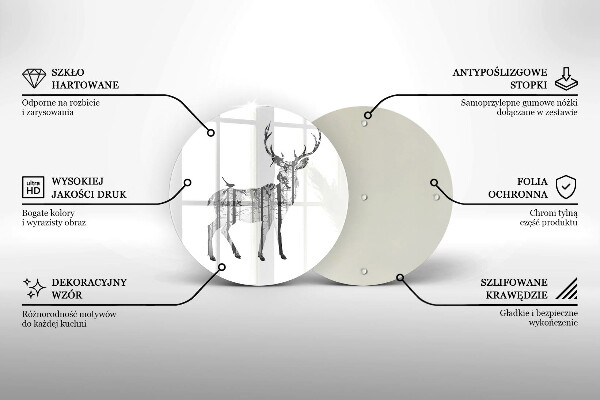 Protection plaque induction Illustration de cerf et de forêt