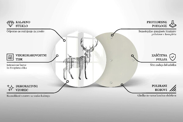 Protection plaque induction Illustration de cerf et de forêt
