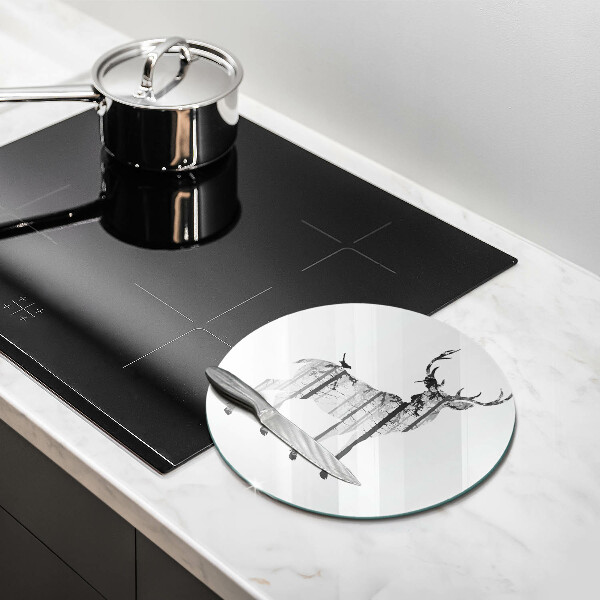 Protection plaque induction Illustration de cerf et de forêt