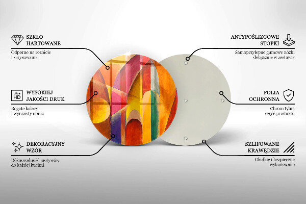 Protection plaque induction Abstraction colorée