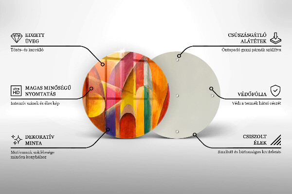 Protection plaque induction Abstraction colorée