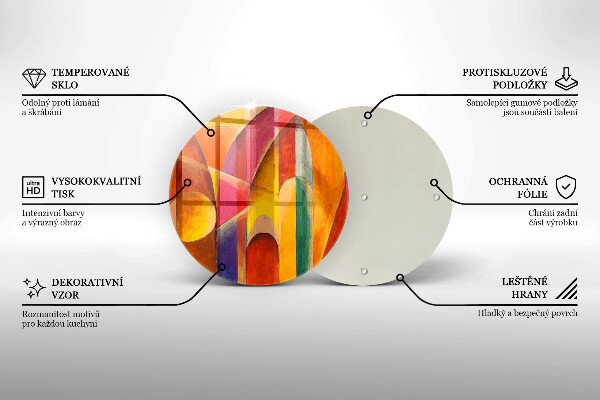 Protection plaque induction Abstraction colorée