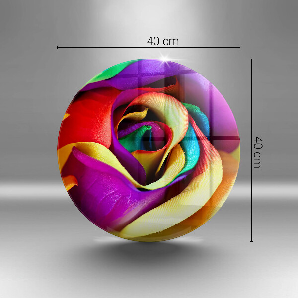 Protection plaque induction Pétales de roses colorés