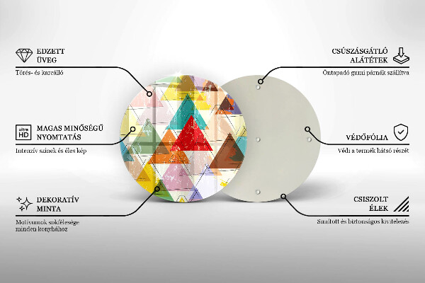Protection plaque induction Triangles peints