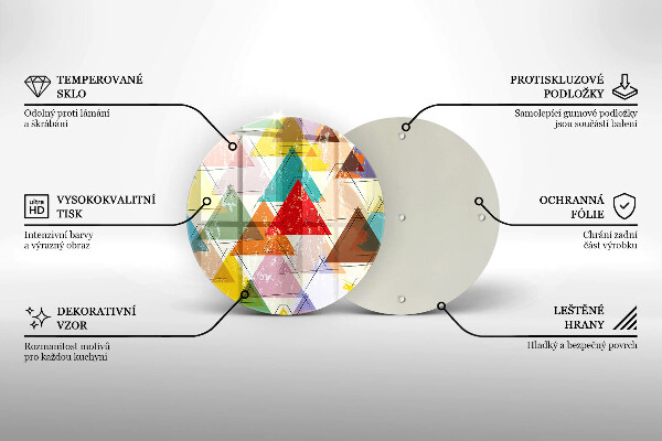 Protection plaque induction Triangles peints