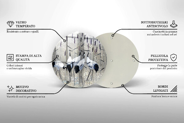 Protection plaque induction Grues japonaises