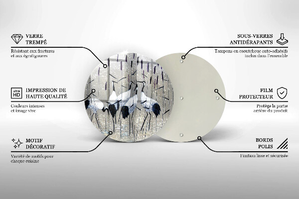 Protection plaque induction Grues japonaises