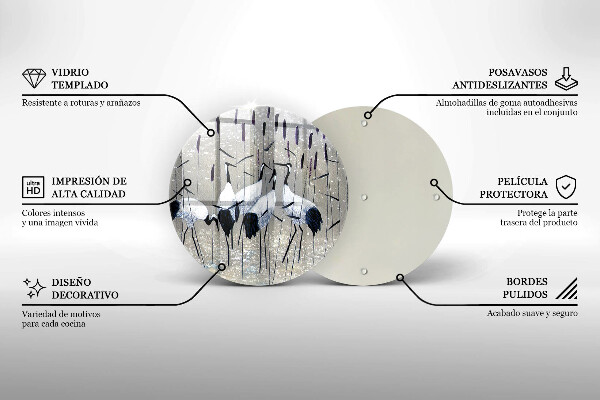 Protection plaque induction Grues japonaises