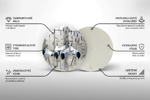 Protection plaque induction Grues japonaises