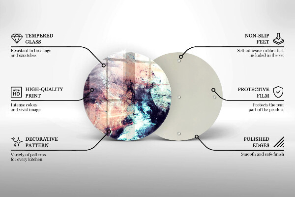 Protection plaque induction Abstraction peinte