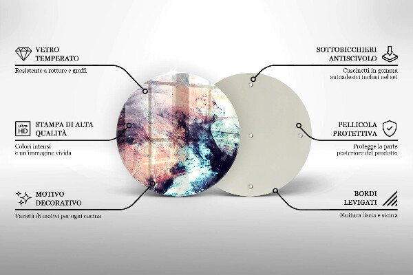 Protection plaque induction Abstraction peinte