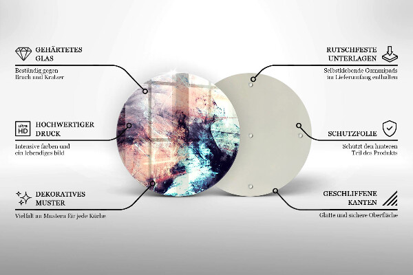 Protection plaque induction Abstraction peinte