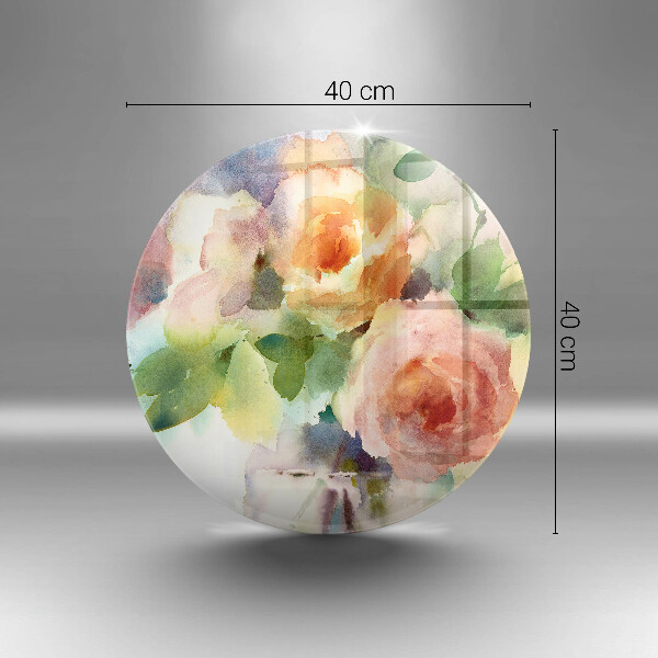 Protection plaque induction Fleurs peintes