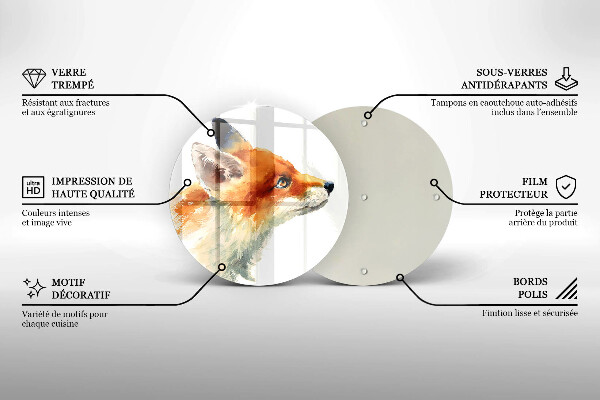 Protection plaque induction Renard peint