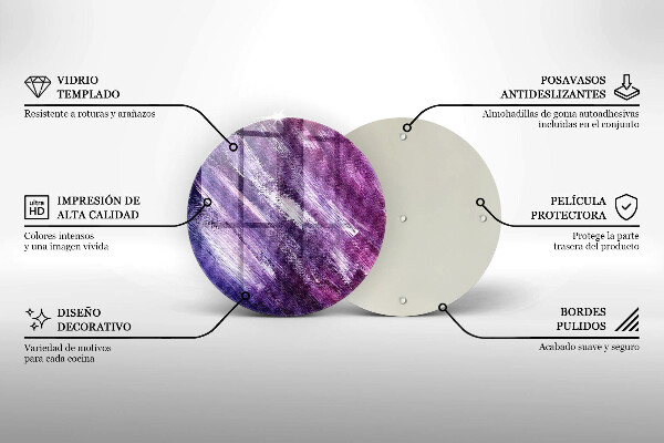 Protection plaque induction Peinture abstraite