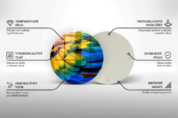 Protection plaque induction Plumes de perroquet colorées