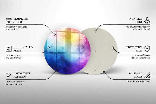 Protection plaque induction Éclaboussures d'aquarelle arc-en-ciel