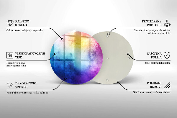 Protection plaque induction Éclaboussures d'aquarelle arc-en-ciel