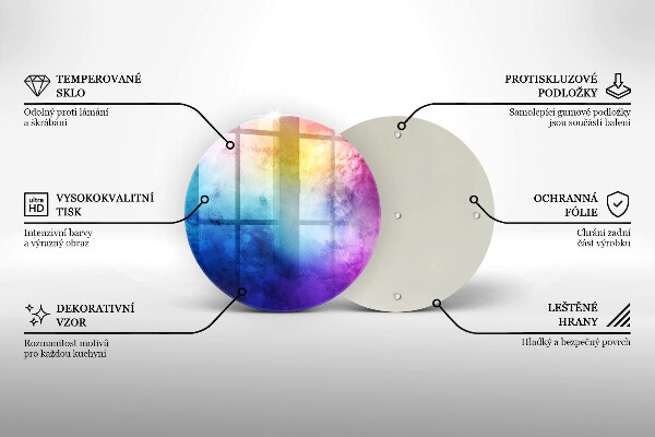 Protection plaque induction Éclaboussures d'aquarelle arc-en-ciel