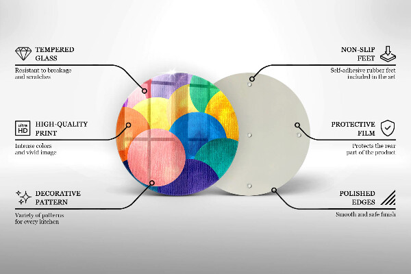 Protection plaque induction Cercles colorés