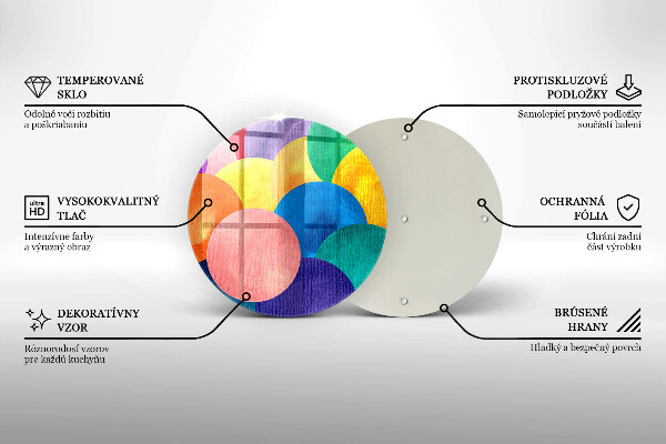 Protection plaque induction Cercles colorés