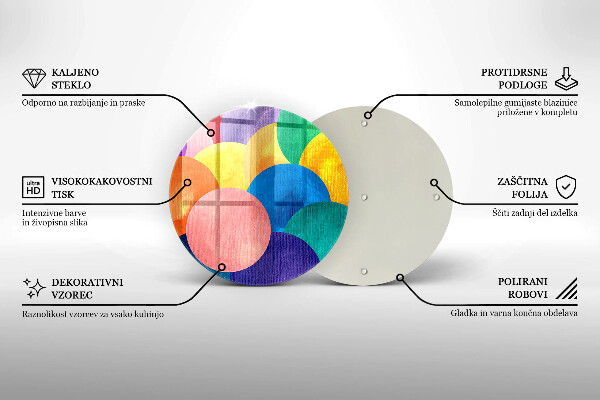 Protection plaque induction Cercles colorés