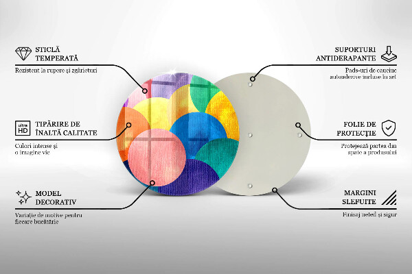 Protection plaque induction Cercles colorés