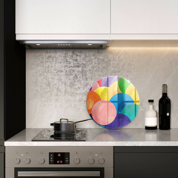 Protection plaque induction Cercles colorés