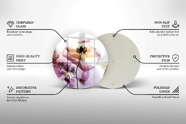 Protection plaque induction Fleurs délicates