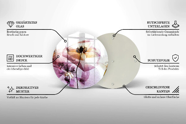 Protection plaque induction Fleurs délicates