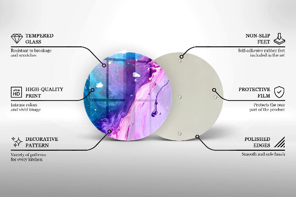 Protection plaque induction Encres d'abstraction