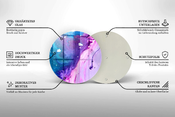 Protection plaque induction Encres d'abstraction